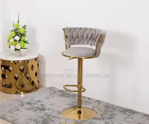 Barstool; Faux Height Adjustable Counter Barstool