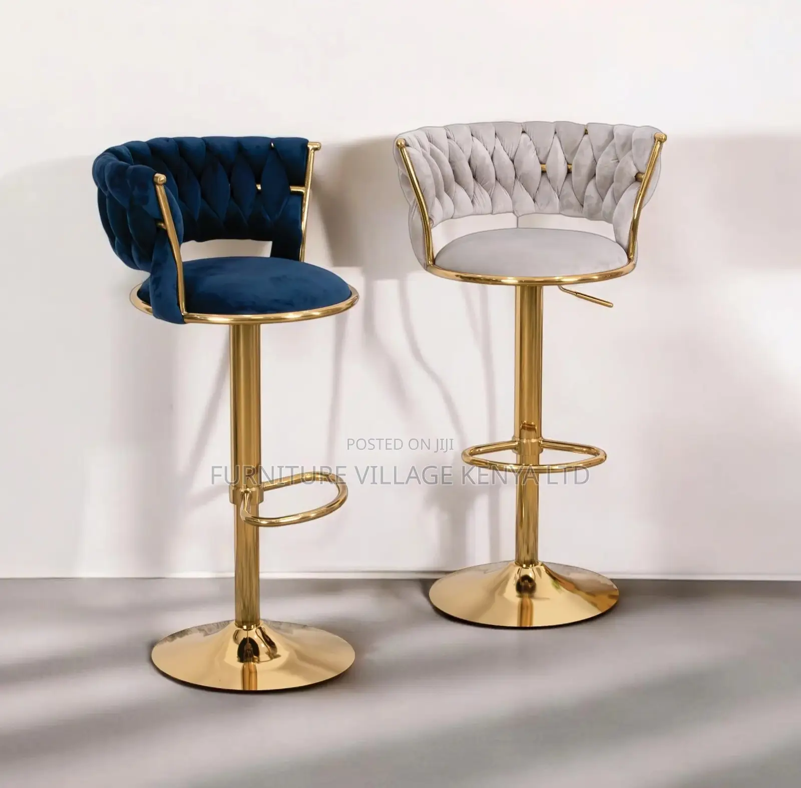 Barstool; Faux Height Adjustable Counter Barstool