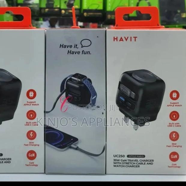 Havit Uc250 35w Gan Fast Charging Travel Charger With Stretch Cable