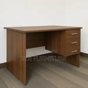 Office Desk; 1.2m Home Office Desk With Lockable Drawers