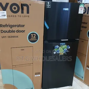Von 182l Double Door No Frost Refrigerator Dark Inox