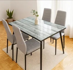 4-Seater Dining Set – Modern Compact Dining Table