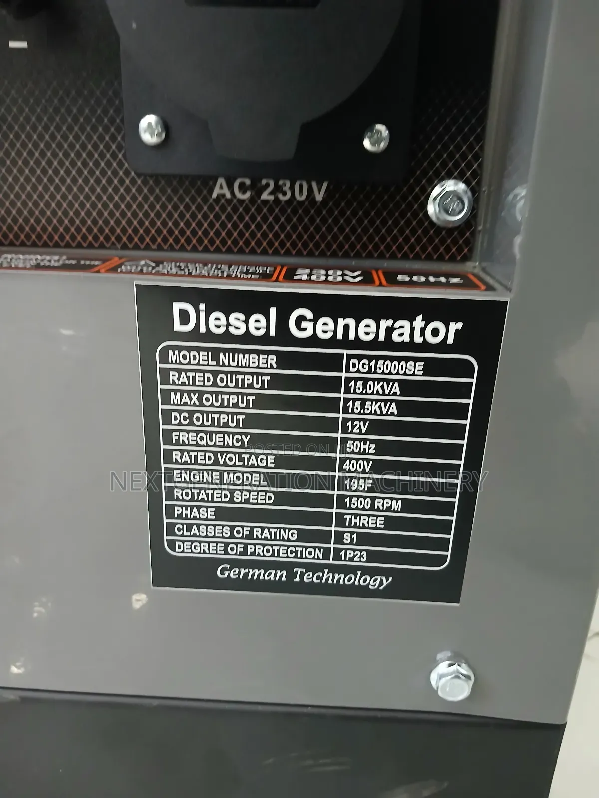 Cigma 15.5kva Silent Diesel Generator