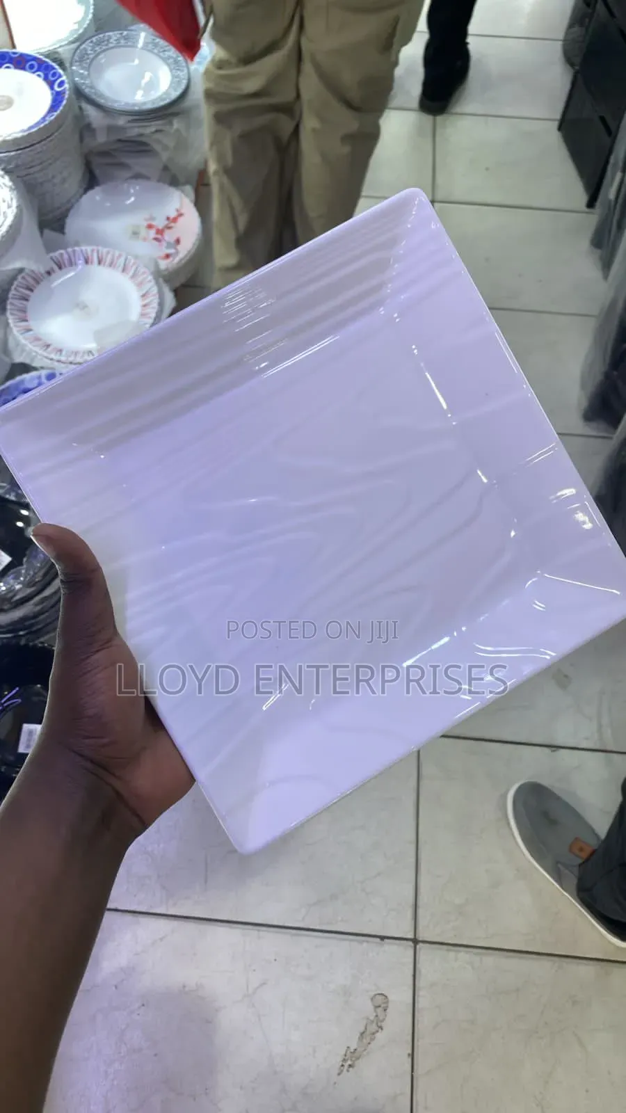6pcs Square Ceramic Plates