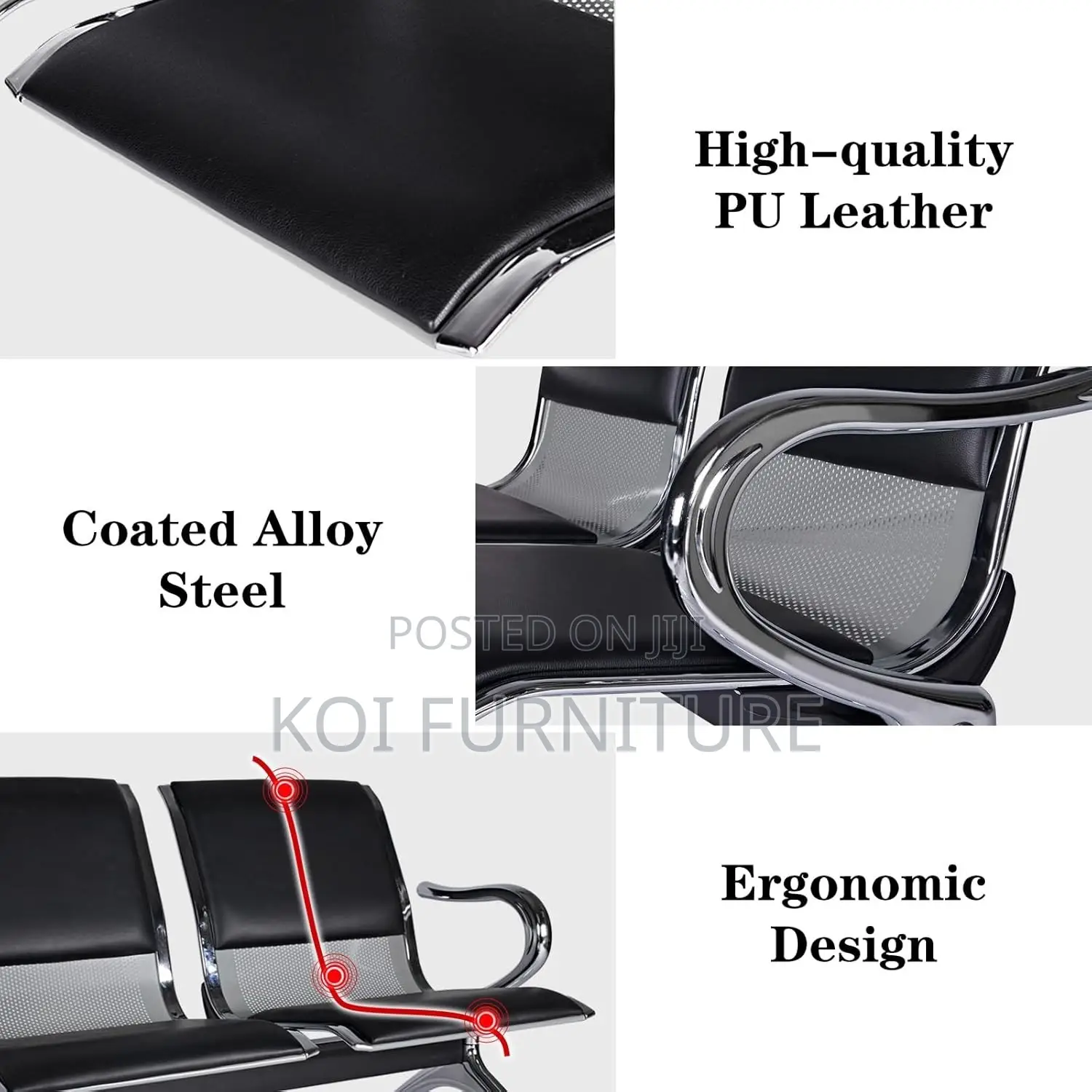 Benches; Two Seaters Strong Built Up Leather Reception Bench