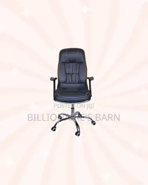 Executive Leather Office Chair High Back Padded Armrests Support
