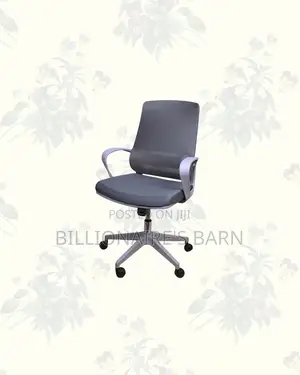 Grey Ergonomic Mesh Office Chair Mid Back Lumbar Support Adjustable