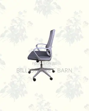Grey Ergonomic Mesh Office Chair Mid Back Lumbar Support Adjustable