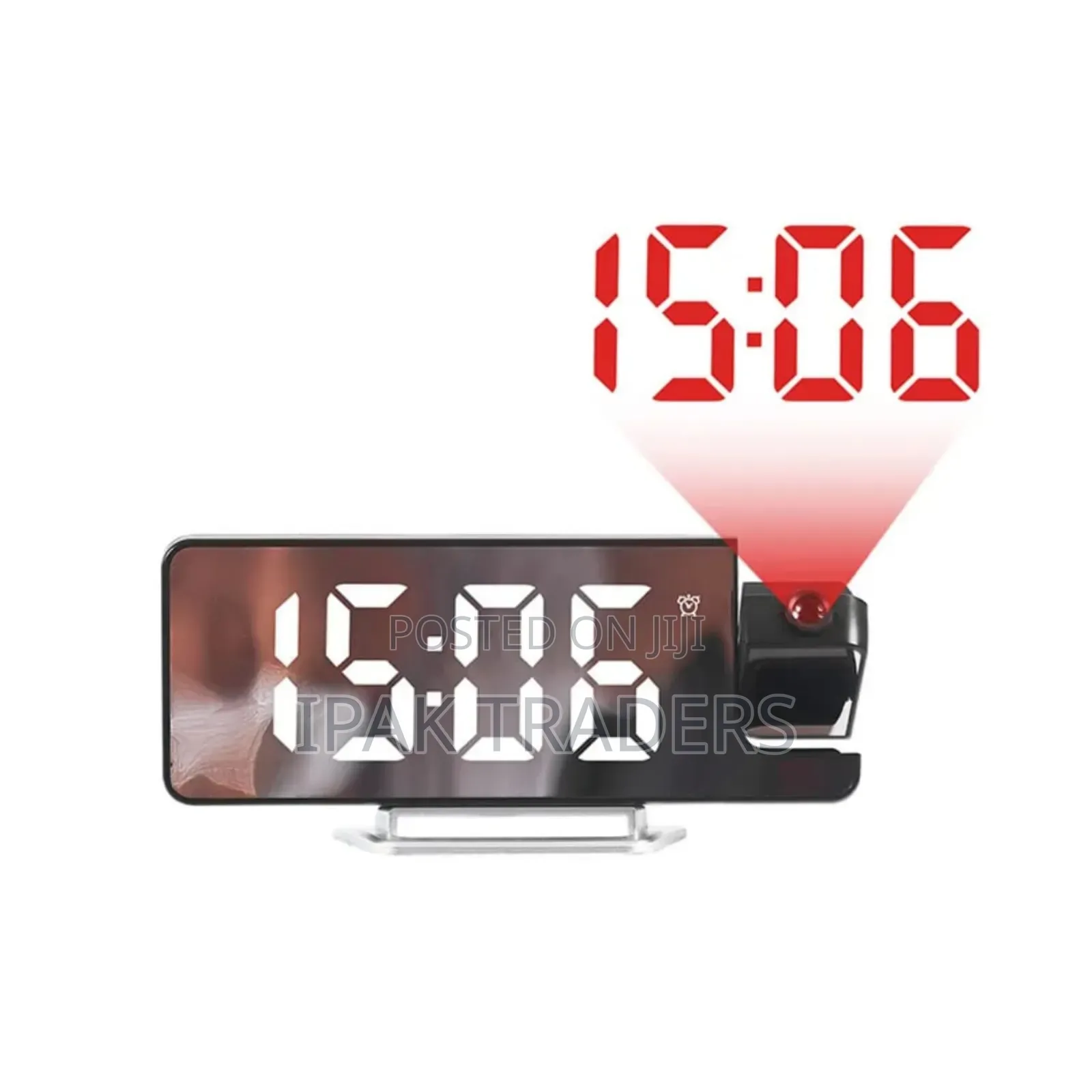 Led Digital Projection Alarm Clock
 Large Led Mirror Display