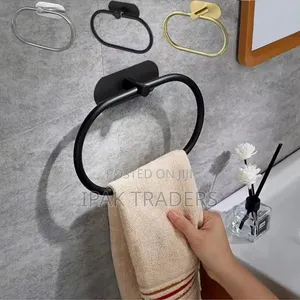  Modern Wall-Mounted Towel Holder 
 Sleek and Stylish Towel Ring