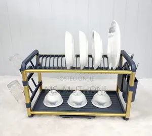 Premium Quality 2tier Aluminium Dish Drainer ( Gold / Silver )