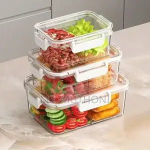 3 PCS Clear Airtight Acrylic Pantry Boxes / Meal Prep Containers
