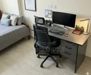Home Office Desk Combined With Headrest Chair