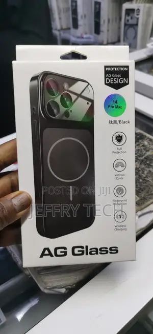 Black Ag Glass Phone Case for the iPhone 14 Pro Max,