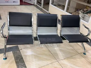 Padded Metallic Office Waiting Bench