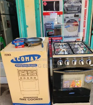Ecomax 50×55 4 Gas + Electric Oven Cooker at 14,000 – Comes With Free