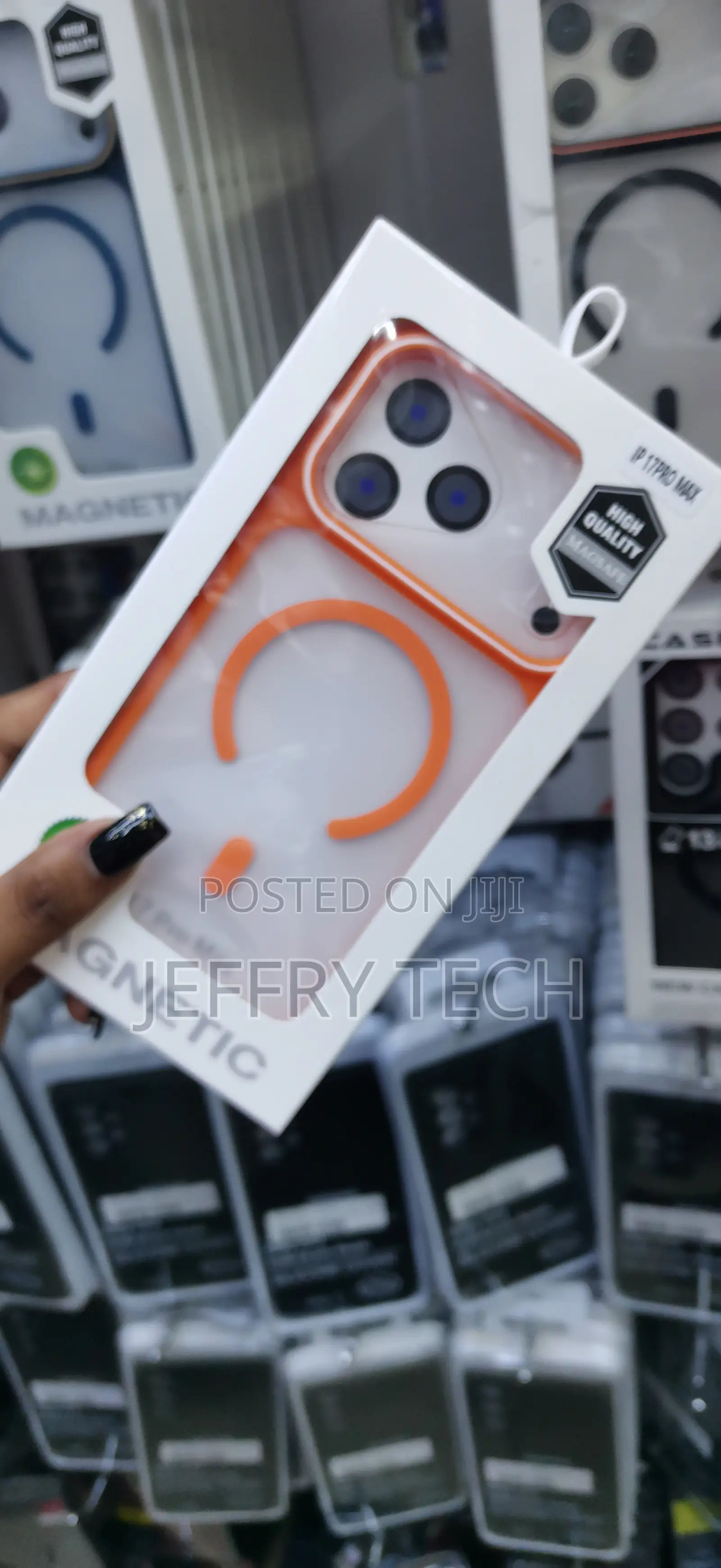 Magnetic Silicone Protective Case Designed for the iPhone 17 Pro Max.