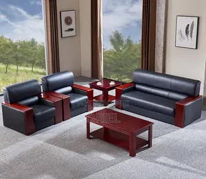 Office Sofa : Office High-Density Cushioned 5-Seater Executive Sofaset