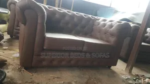 Quality 2 Seater Brown Sofa