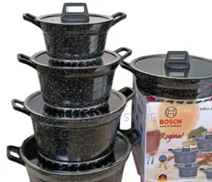 Bosch 10pc Non-Stick Pots Set – Durable Granite Finish