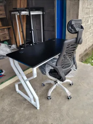 Black Top White  Stand Office Study Set