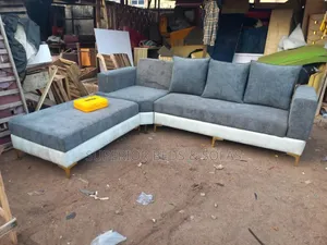 Grey/White L-Shped Corner Seat( 6 Seater)