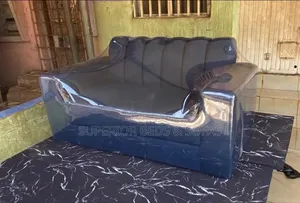 Two Seater Glossy Black Sofa