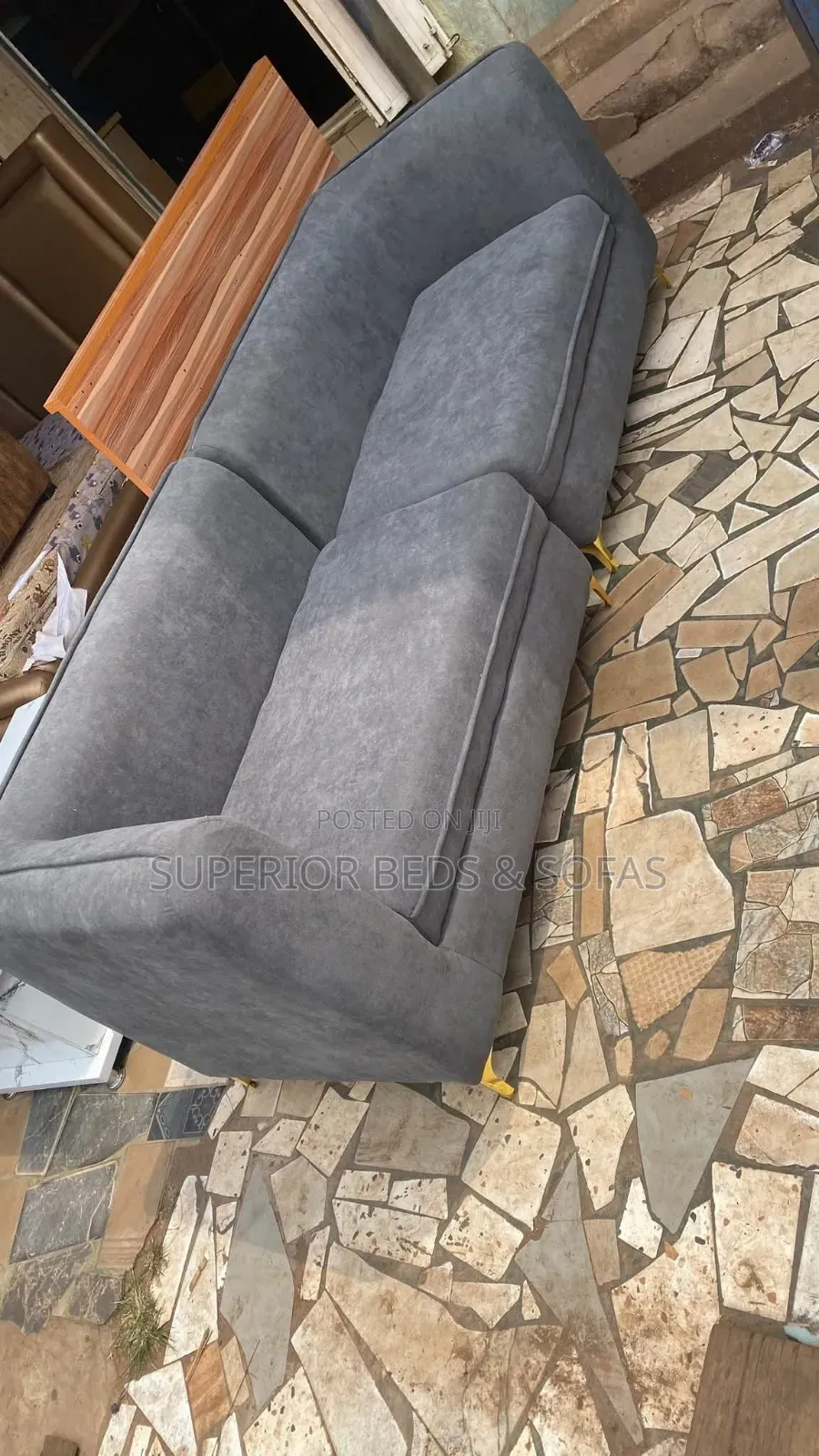 4 Seater Grey Sofa- Free Delivery.