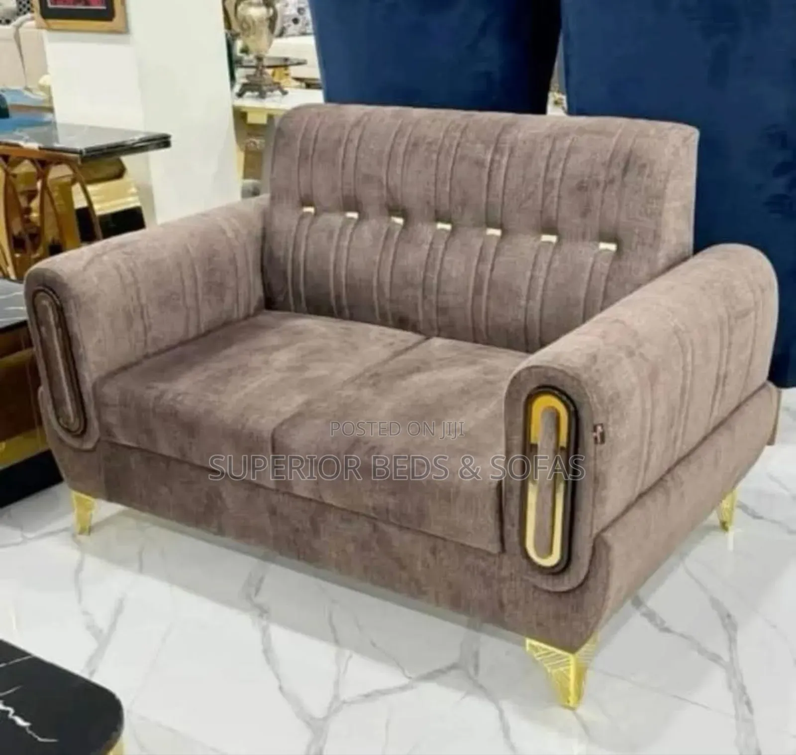 Quality Seater Brown Fabric Sofa.( Free Delivery)
