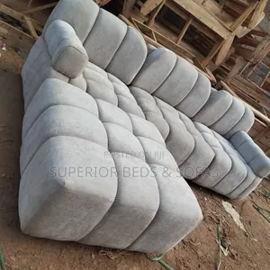 5 Seater Modern Grey Tufted Sofa( L-Shaped/Corner Seat)