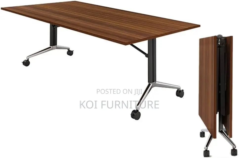 Office Table; Foldable Modern Boardroom Table With Smart Move Legs
