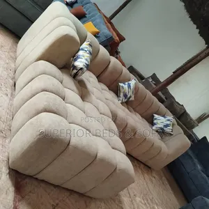 Modern White/Grey/ Cream Bubble Sofas (5 Seater)