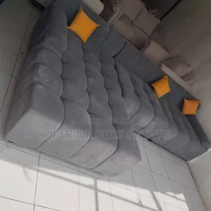 Grey/Black Bubble Sofa (5 Seater) With Pillows