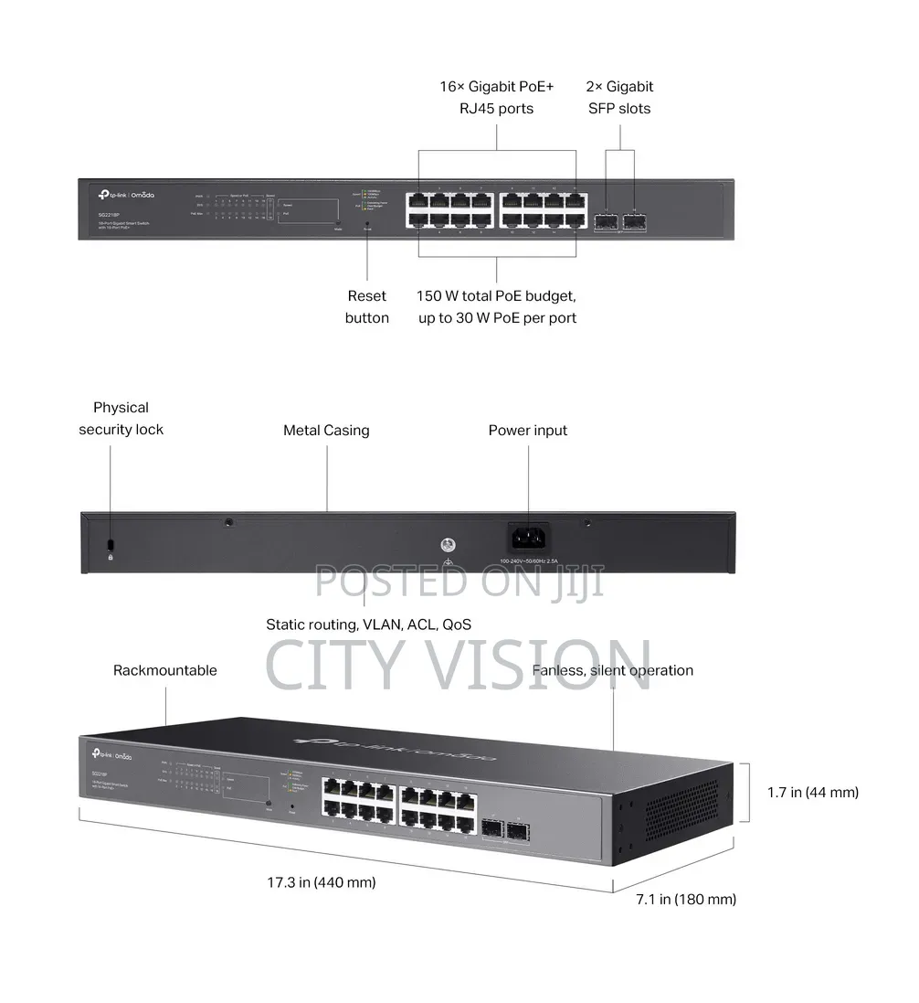 Tp Link Jetstream 18 Port Gigabit Smart Switch Sg2218p