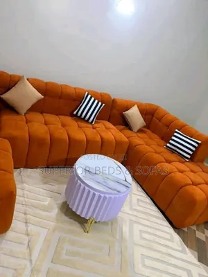 Orange/ Unique Bubble Sofa [8 Seater] With Pillows