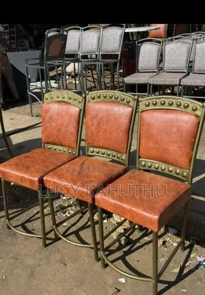 Brown Knob Chairs With Powder Coated Finish