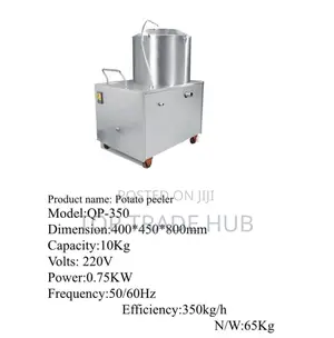  Premier Qp-350 Potato Peeler – 350kg/Hr | 1hp | 10kg Drum Capacity