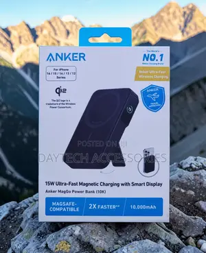 Anker (10000mah) 15w Magnetic Charging Qi2 Maggo Power Bank - Black