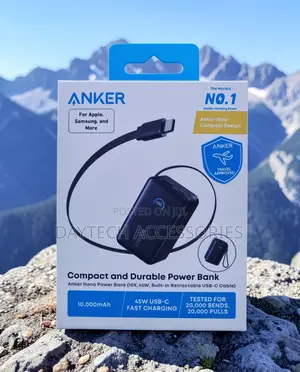 The Anker Nano Power Bank (, 45w, Built-in Retractable Usb-C Cable)