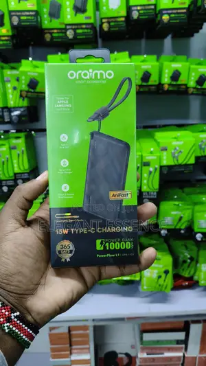 Oraimo Powerflow 10,000 Mah With Detachable Type C Cable