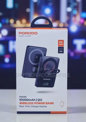 Porodo Qi2 Wireless Power Bank 10000mah 20w Pd 15w Wireless Charging.