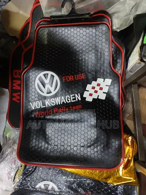 Volkswagen Car Floor Mats – Sport Edition (Red Trim)