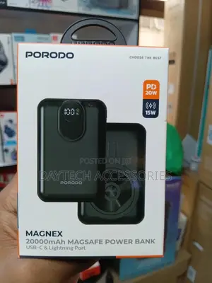 Porodo 10000mah Magsafe Power Bank Detachable Lightning Cable