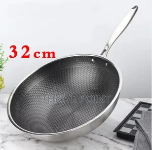 302225 Wok Pan Without Cover Full Honey Comb Nonstick