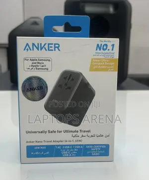 Anker Nano Travel Adapter 4-in-1 65w – Black