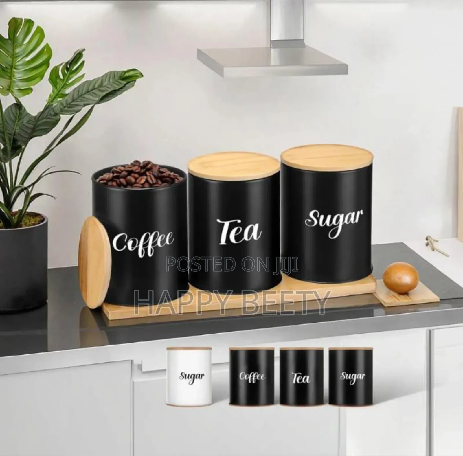 *3 Pc(Tea, Coffee, Sugar) Canister*