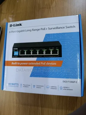 D-Link 6-Port Gigabit Long Range Poe+ Surveillance Switch