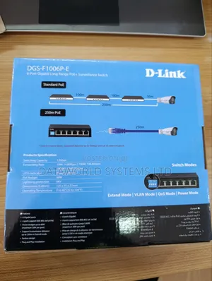 D-Link 6-Port Gigabit Long Range Poe+ Surveillance Switch