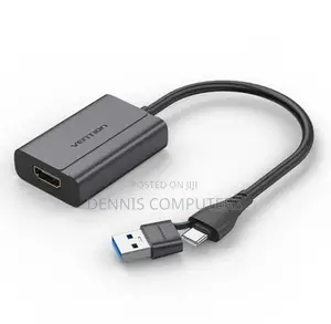 Vention Usb-C + Usb-a to Hdmi Adapter 0.15m Gray Aluminium Alloy