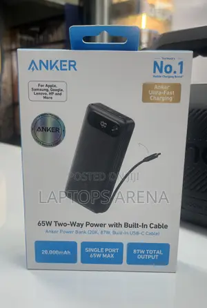 Anker Power Bank , 87w, Built-in Usb-C Cable